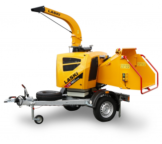 Výkonný štěpkovač na naftu a s brzděným podvozkem (25 HP) LS 160 DWB 